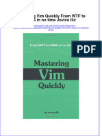 PDF Mastering Vim Quickly From WTF To Omg in No Time Jovica Ilic Ebook Full Chapter