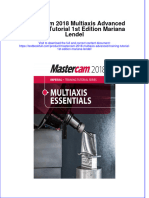 PDF Mastercam 2018 Multiaxis Advanced Training Tutorial 1St Edition Mariana Lendel Ebook Full Chapter