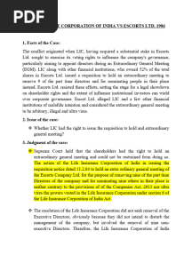 LIC vs. Escorts Case (EGM)