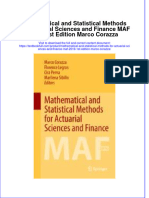 Download textbook Mathematical And Statistical Methods For Actuarial Sciences And Finance Maf 2016 1St Edition Marco Corazza ebook all chapter pdf 