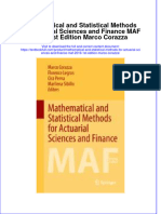 Textbook Mathematical and Statistical Methods For Actuarial Sciences and Finance Maf 2016 1St Edition Marco Corazza Ebook All Chapter PDF