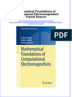 Textbook Mathematical Foundations of Computational Electromagnetism Franck Assous Ebook All Chapter PDF