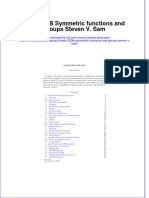 Download pdf Math 202B Symmetric Functions And Groups Steven V Sam ebook full chapter 