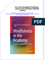 Download textbook Mindfulness In The Academy Practices And Perspectives From Scholars Narelle Lemon ebook all chapter pdf 