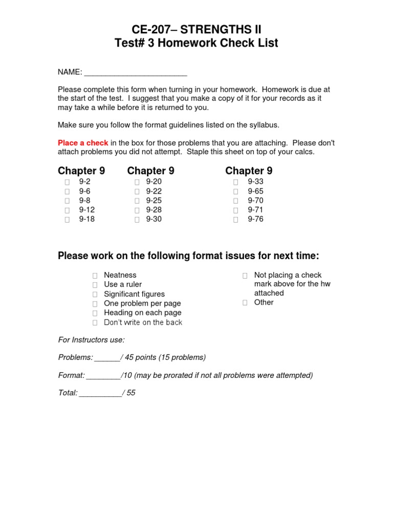 ENSF 337 Homework Submission Checklist | PDF