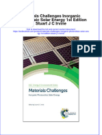 Textbook Materials Challenges Inorganic Photovoltaic Solar Energy 1St Edition Stuart J C Irvine Ebook All Chapter PDF