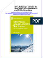 Full Chapter Labour Policies Language Use and The New Economy The Case of Adventure Tourism Kellie Goncalves PDF