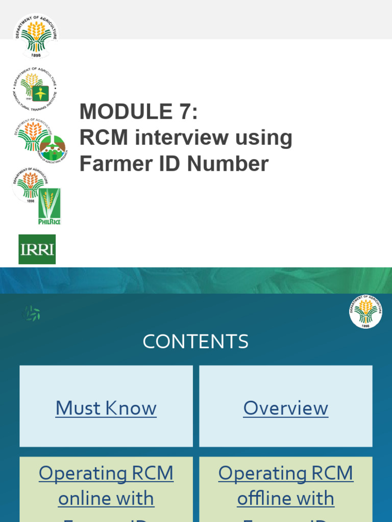7 - RCM Using Farmer ID Number | PDF | Online And Offline | Software