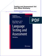 Download textbook Language Testing And Assessment 3Rd Edition Elana Shohamy ebook all chapter pdf 