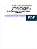 Download textbook Languages And Compilers For Parallel Computing 26Th International Workshop Lcpc 2013 San Jose Ca Usa September 25 27 2013 Revised Selected Papers 1St Edition Calin Cascaval ebook all chapter pdf 