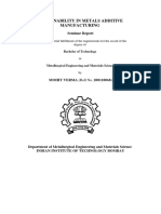 Mohit Verma - End Term Report - MM 396 - SUSTAINABILITY IN METALS ADDITIVE MANUFACTURING