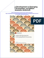 Download textbook Leadership Development In Emerging Market Economies 1St Edition Alexandre Ardichvili ebook all chapter pdf 