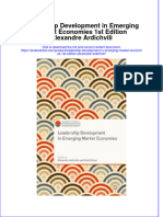Textbook Leadership Development in Emerging Market Economies 1St Edition Alexandre Ardichvili Ebook All Chapter PDF