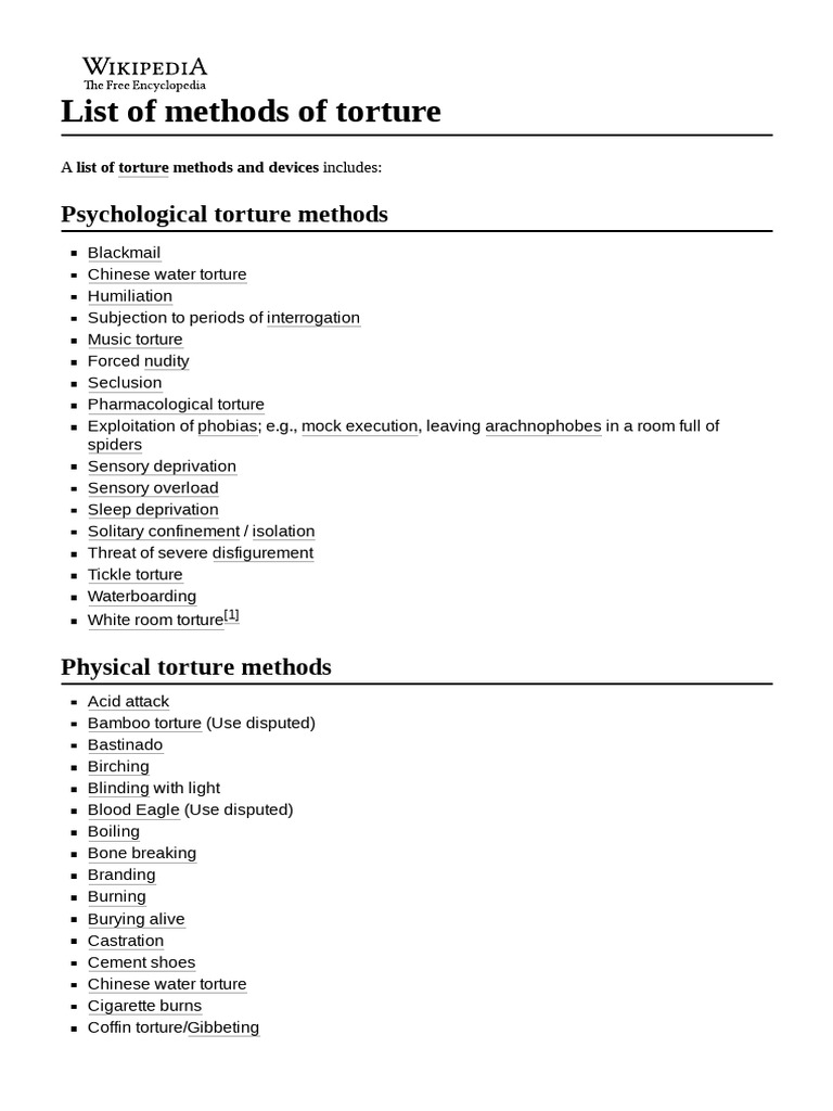 List of methods of torture download free pdf torture
