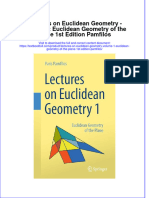 Full Chapter Lectures On Euclidean Geometry Volume 1 Euclidean Geometry of The Plane 1St Edition Pamfilos PDF