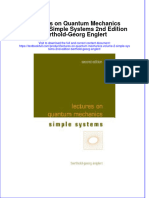 Full Chapter Lectures On Quantum Mechanics Volume 2 Simple Systems 2Nd Edition Berthold Georg Englert PDF