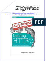 Textbook Learning Http2 A Practical Guide For Beginners Chs 1 and 2 Only Stephen Ludin Ebook All Chapter PDF
