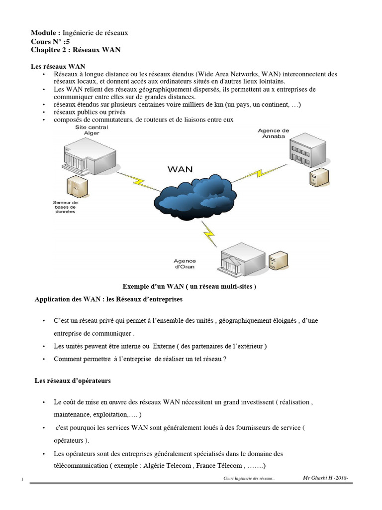 Comprendre les Réseaux WAN et leurs Types | PDF | Réseau téléphonique ...