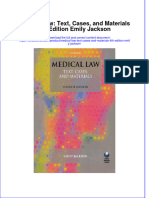 Textbook Medical Law Text Cases and Materials 4Th Edition Emily Jackson Ebook All Chapter PDF