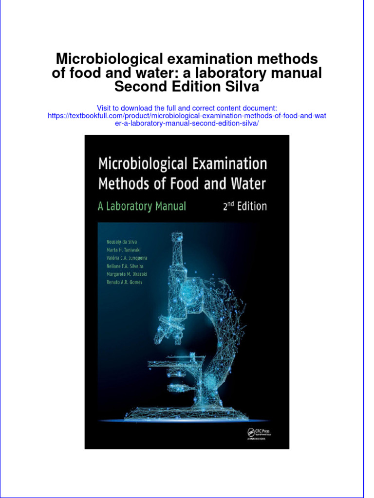 PDF Microbiological Examination Methods of Food and Water A Laboratory