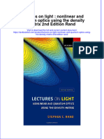 Textbook Lectures On Light Nonlinear and Quantum Optics Using The Density Matrix 2Nd Edition Rand Ebook All Chapter PDF