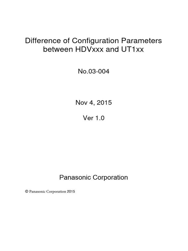 03 004 difference of configuration parameters between hdv1xx 230 330