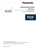 Panasonic Kx Hdv130 Administrator Guide