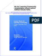 Textbook Lesson Study For Learning Community A Guide To Sustainable School Reform 1St Edition Eisuke Saito Ebook All Chapter PDF