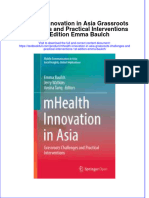 Textbook Mhealth Innovation in Asia Grassroots Challenges and Practical Interventions 1St Edition Emma Baulch Ebook All Chapter PDF