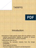 Tariffs: Presented by Shruthi.D