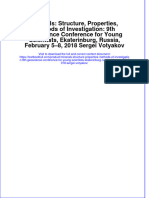 Download pdf Minerals Structure Properties Methods Of Investigation 9Th Geoscience Conference For Young Scientists Ekaterinburg Russia February 5 8 2018 Sergei Votyakov ebook full chapter 