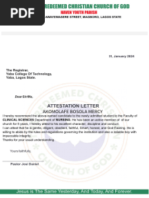 Attestation Letter Akomolafe Bosola Mercy PDF