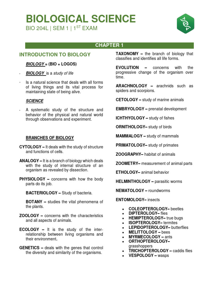 Bio Science Chap 1 3 Exam Notes | PDF | Glucose | Chemical Compounds