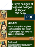 Mga Hayop Na Ligaw At: Kalingain at Alagaan: Endangered