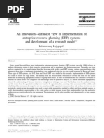 Download An innovationdiffusion view of implementation of enterprise resource planning ERP systems and development of a research model by api-3851548 SN7311503 doc pdf