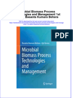 Textbook Microbial Biomass Process Technologies and Management 1St Edition Basanta Kumara Behera Ebook All Chapter PDF