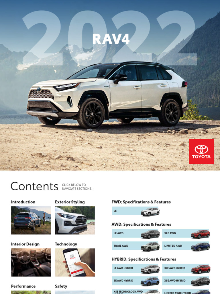 22 Rav4 Brochure en | PDF | Vehicles | Vehicle Technology