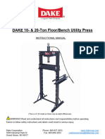 10-20 Ton Floor Bench Utility Press Instruction manual