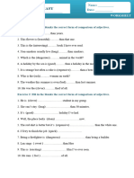 Comparision Worksheet