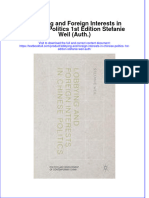 Textbook Lobbying and Foreign Interests in Chinese Politics 1St Edition Stefanie Weil Auth Ebook All Chapter PDF
