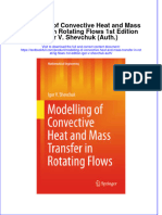Textbook Modelling of Convective Heat and Mass Transfer in Rotating Flows 1St Edition Igor V Shevchuk Auth Ebook All Chapter PDF