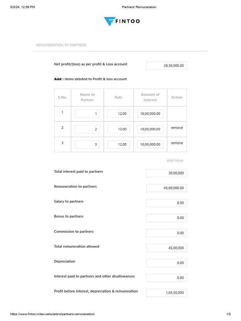 Max Number Of Partners In Partnership Firm Remuneration