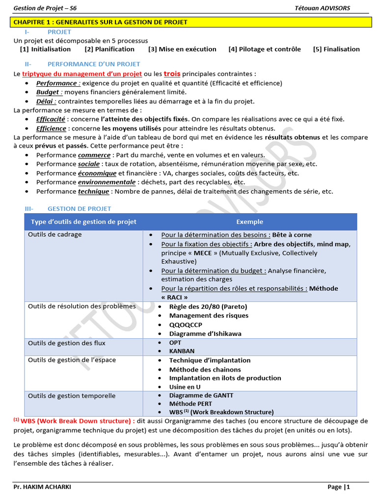 Gestion de Projet : Méthodes et Outils | PDF | Gestion de projet