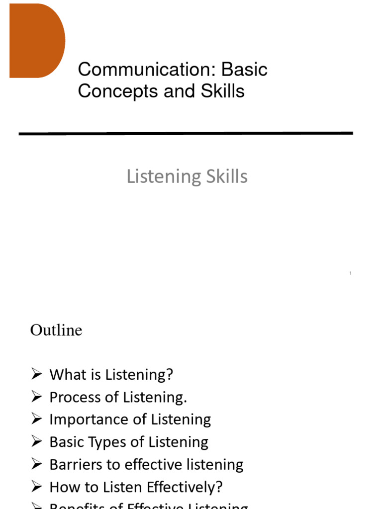 Essential Listening Skills Explained | PDF | Communication | Nonverbal ...