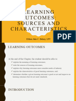 Learning Outcomes - Sources and Characteristics