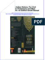 PDF Modern Indian History For Civil Services Preliminary and Main Examinations 1St Edition Sonali Bansal Ebook Full Chapter