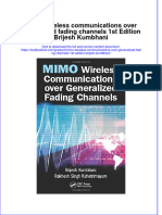 Textbook Mimo Wireless Communications Over Generalized Fading Channels 1St Edition Brijesh Kumbhani Ebook All Chapter PDF