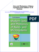 Textbook Modern Optics and Photonics of Nano and Microsystems First Edition Yu N Kulchin Ebook All Chapter PDF