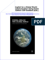 Download textbook Minimal English For A Global World Improved Communication Using Fewer Words 1St Edition Cliff Goddard Eds ebook all chapter pdf 