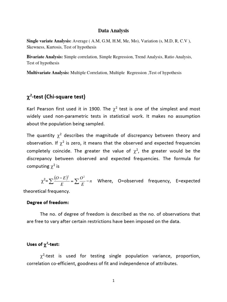 Statistical Analysis Techniques Overview | PDF | F Test | Regression ...